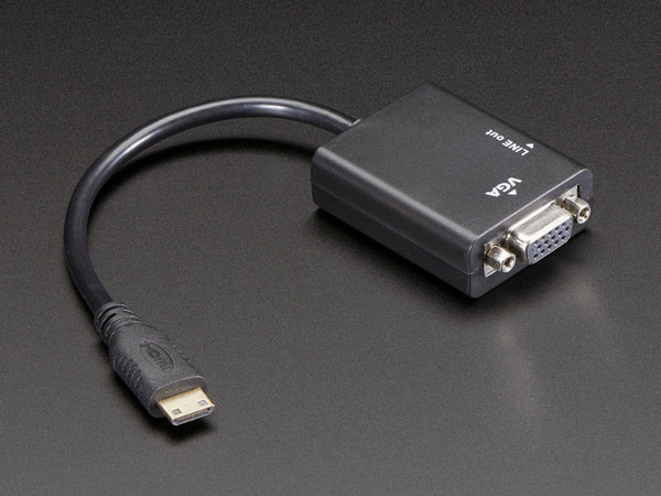 Mini HDMI to VGA Video Adapter with 3.5mm Stereo Cable