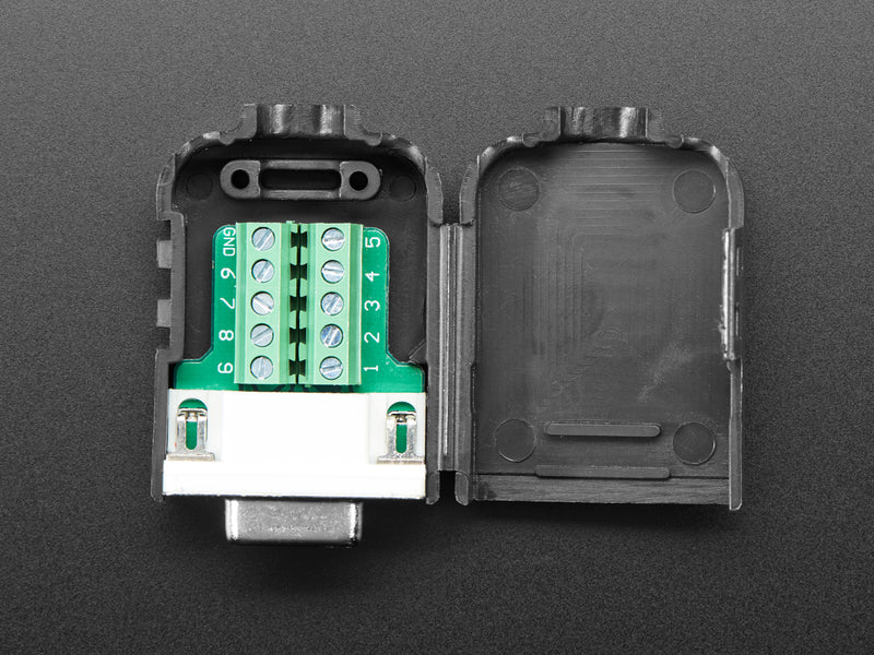 DE-9 (DB-9) Female Socket Connector to Terminal Block Breakout