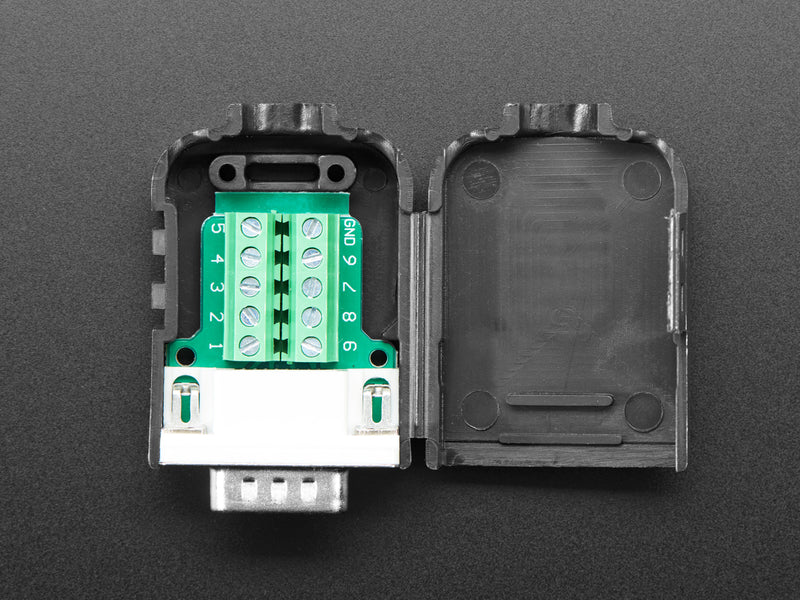 DE-9 (DB-9) Male Plug to Terminal Block Breakout