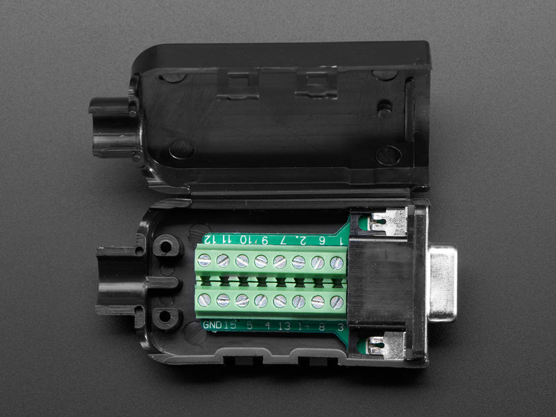 DE-15 Female Socket to Terminal Block Breakout