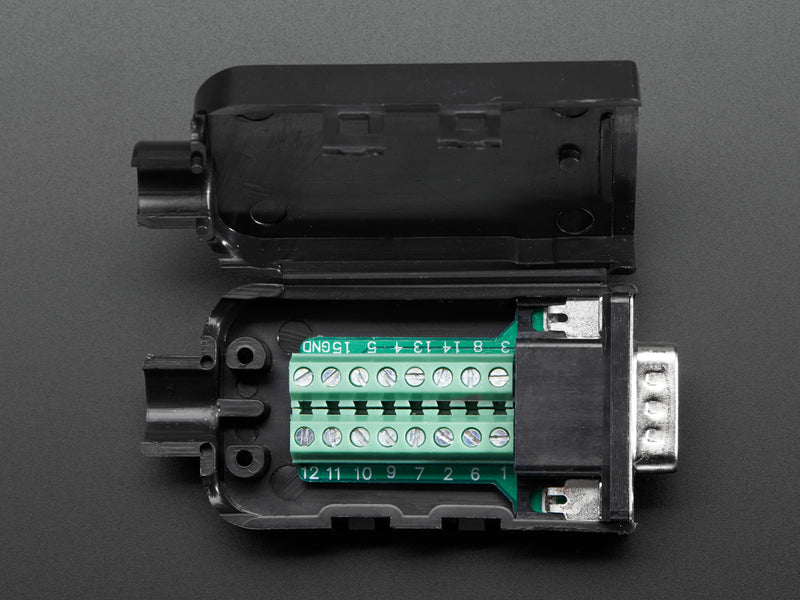 DE-15 Male Plug to Terminal Block Breakout