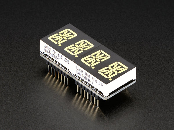 Adafruit 0.54\" Quad Alphanumeric FeatherWing Display - White