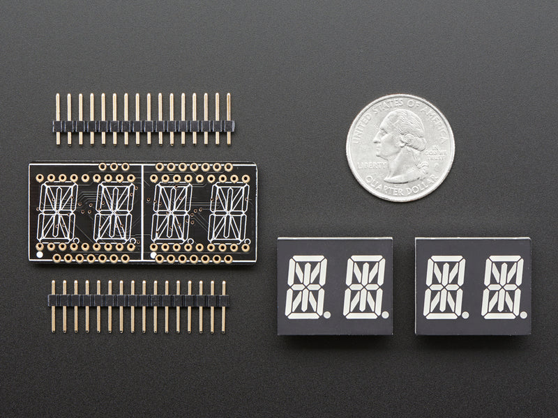 Adafruit 0.54\" Quad Alphanumeric FeatherWing Display - Yellow