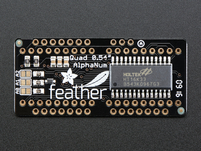 Adafruit 0.54\" Quad Alphanumeric FeatherWing Display - Yellow