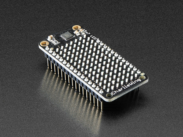 Adafruit 15x7 CharliePlex LED Matrix Display FeatherWing - Green