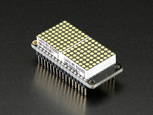 Adafruit 0.8\" 8x16 LED Matrix FeatherWing Display Kit - White
