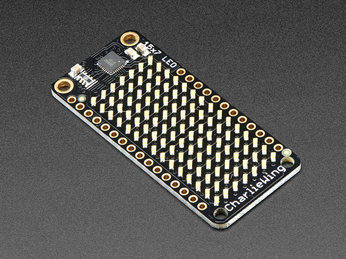 Buy Adafruit 15x7 CharliePlex LED Matrix FeatherWing - Warm White ...