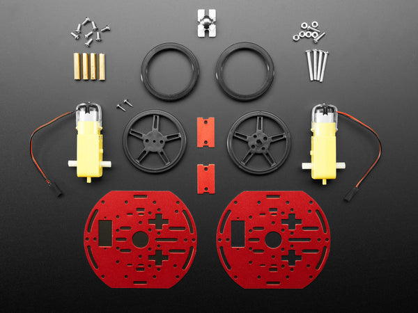 Mini Round Robot Chassis Kit - 2WD with DC Motors