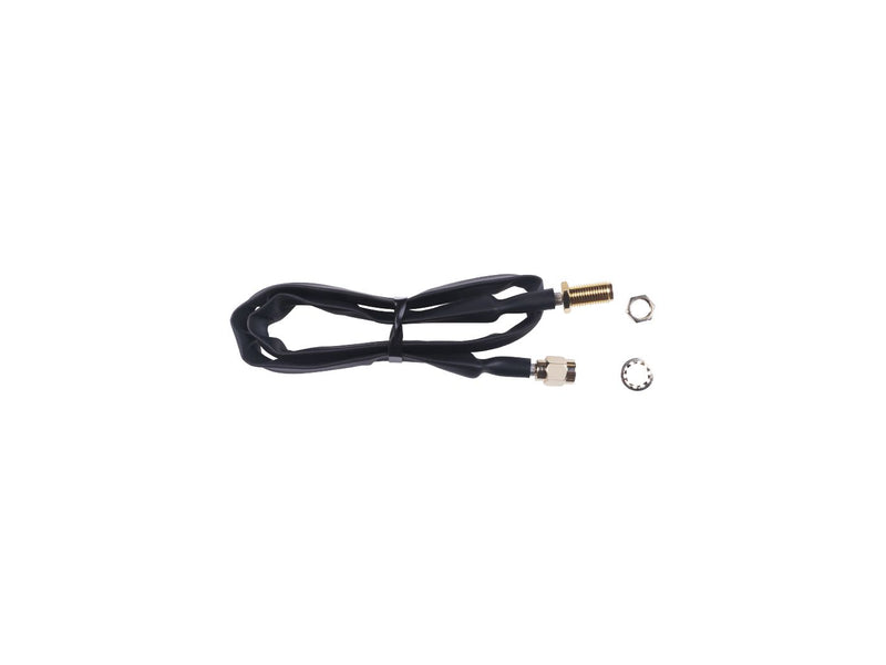 RF Cable; RPSMA-male to RPSMA-female - flat cable - RG174-Black-400mm