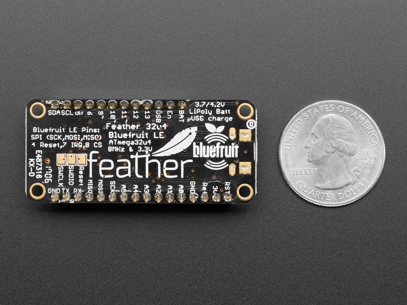 Adafruit Feather 32u4 Bluefruit LE with Stacking Headers