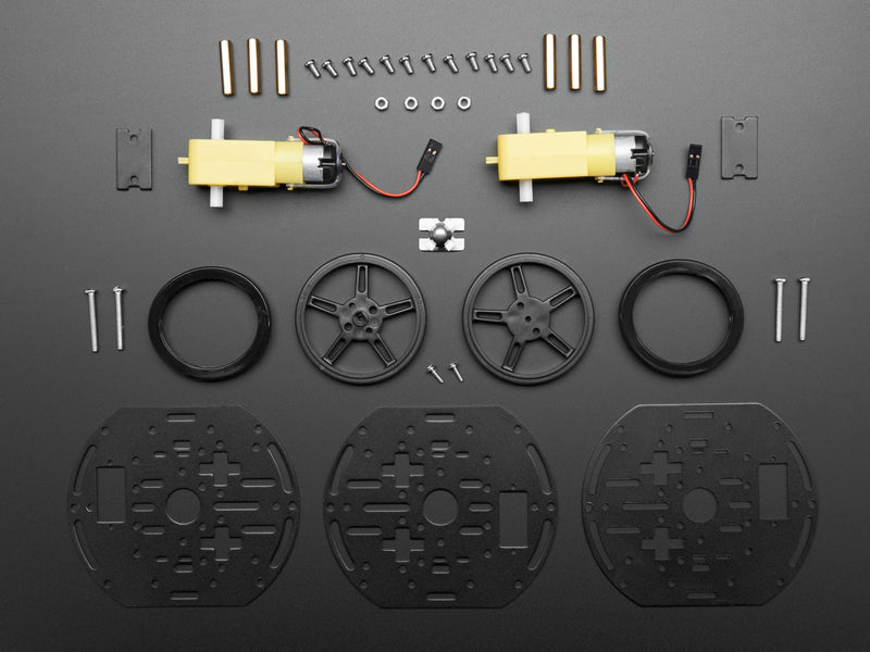 Mini 3-Layer Round Robot Chassis Kit - 2WD with DC Motors