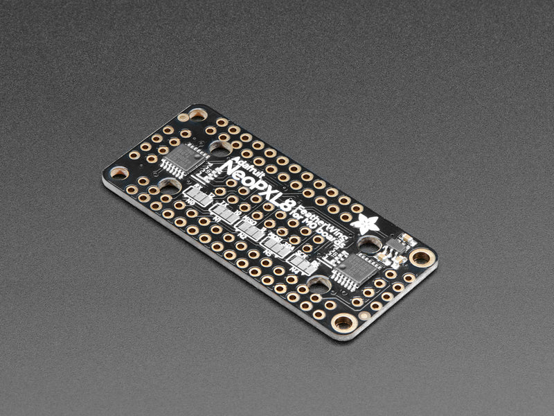 Adafruit NeoPXL8 FeatherWing for Feather M0 - 8 x DMA NeoPixels!
