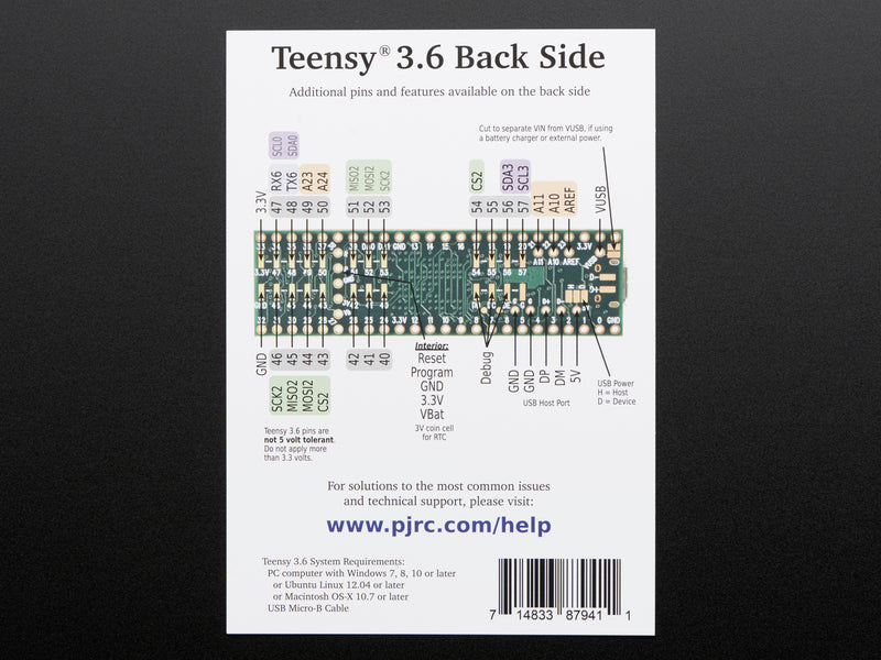 Teensy 3.6 without headers