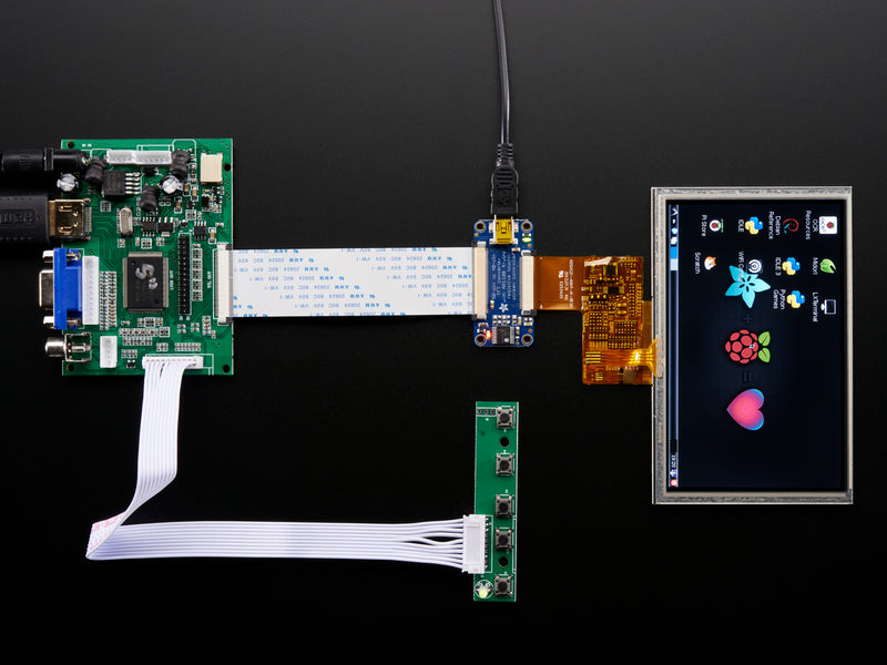 Adafruit TFT 50pin to 40pin + AR1100 Touchscreen Adapter