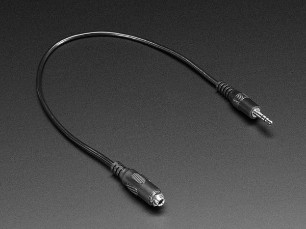 Panel Mount Stereo Audio Extension Cable - 1/8\" / 3.5mm