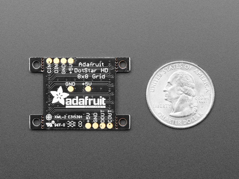 Adafruit DotStar High Density 8x8 Grid - 64 RGB LED Pixel Matrix