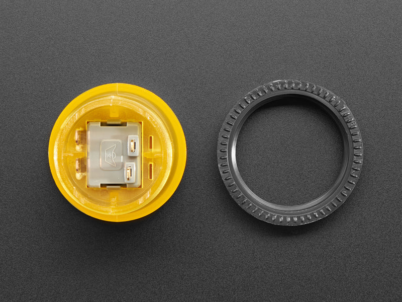 Arcade Button with LED - 30mm Translucent Yellow