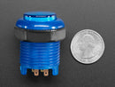 Arcade Button with LED - 30mm Translucent Blue