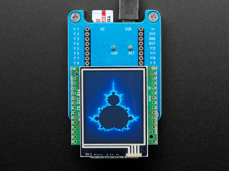 pyboard Color LCD Skin with Resistive Touch