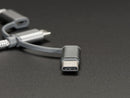 USB 3-in-1 Sync and Charge Cable - Micro B / Type-C / Lightning
