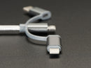 USB 3-in-1 Sync and Charge Cable - Micro B / Type-C / Lightning