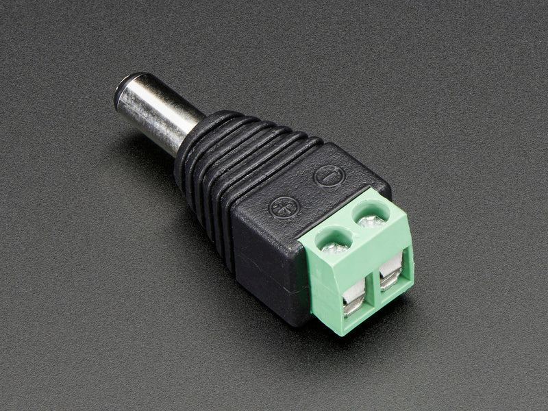 Male DC Power adapter - 2.1mm plug to screw terminal block