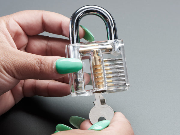 Large Clear Practice Padlock