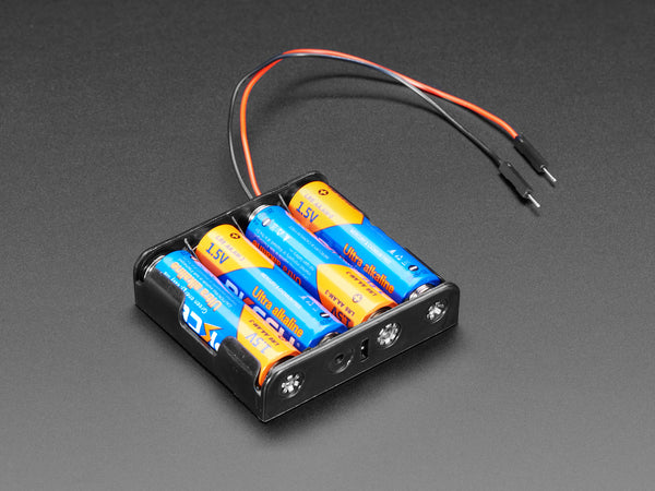 4 x AA Battery Holder with Premium Jumper Header Wires