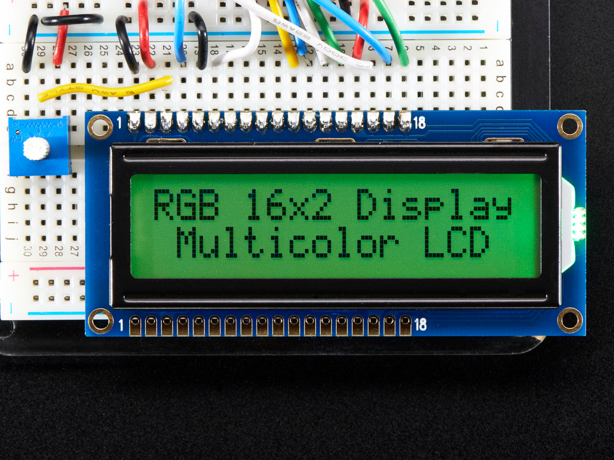 Buy RGB backlight positive LCD 16x2 + extras ADA398 Adafruit