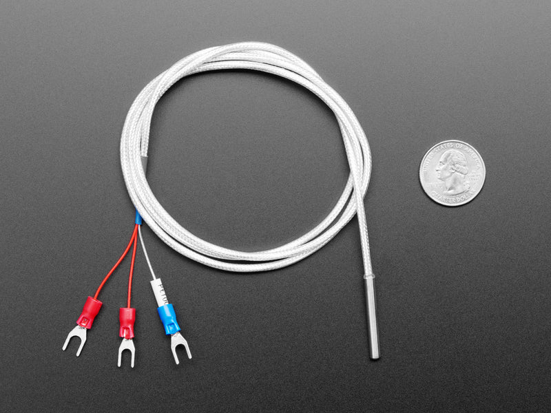 Platinum RTD Sensor - PT1000 - 3 Wire 1 meter long