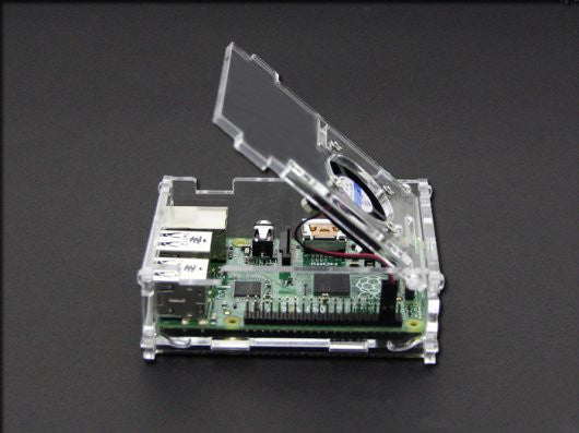 Raspberry Pi B+ acrylic Acrylic Enclosure w/ CPU Fan - Buy - Pakronics®- STEM Educational kit supplier Australia- coding - robotics