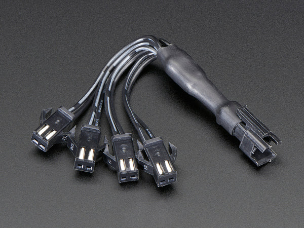 In-line wire 1-to-4 splitter