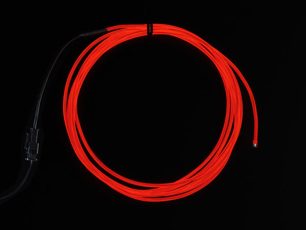 High Brightness Red Electroluminescent (EL) Wire - 2.5 meters