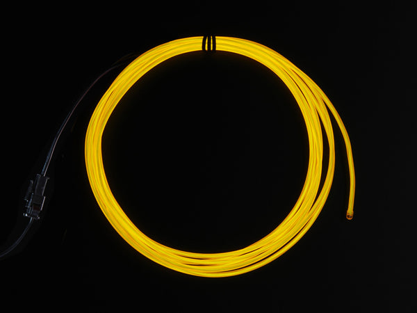 Yellow Electroluminescent (EL) Wire - 2.5 meters
