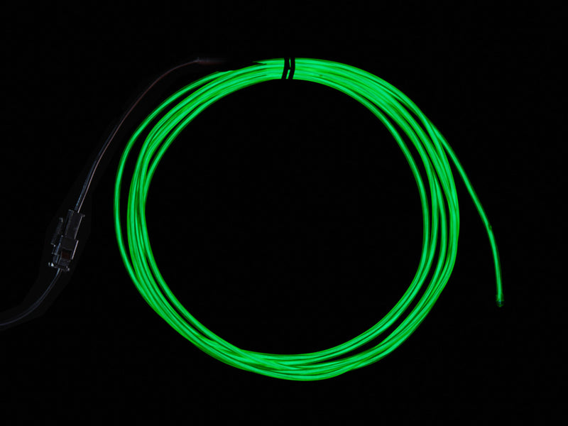 High Brightness Green Electroluminescent (EL) Wire - 2.5 meters