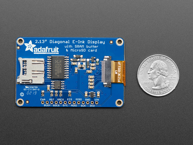 Adafruit 2.13\" Tri-Color eInk / ePaper Display with SRAM