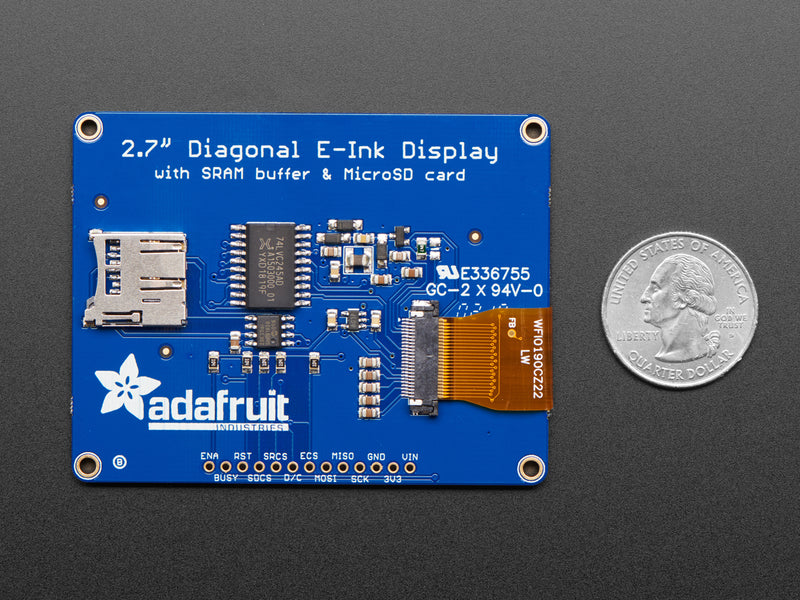 Adafruit 2.7\" Tri-Color eInk / ePaper Display with SRAM