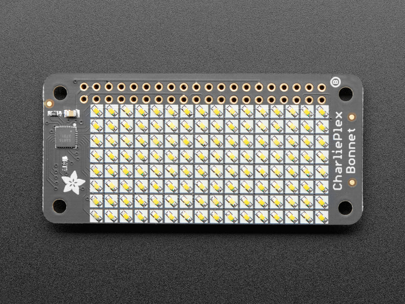 Adafruit CharliePlex LED Matrix Bonnet - 8x16 Warm White LEDs