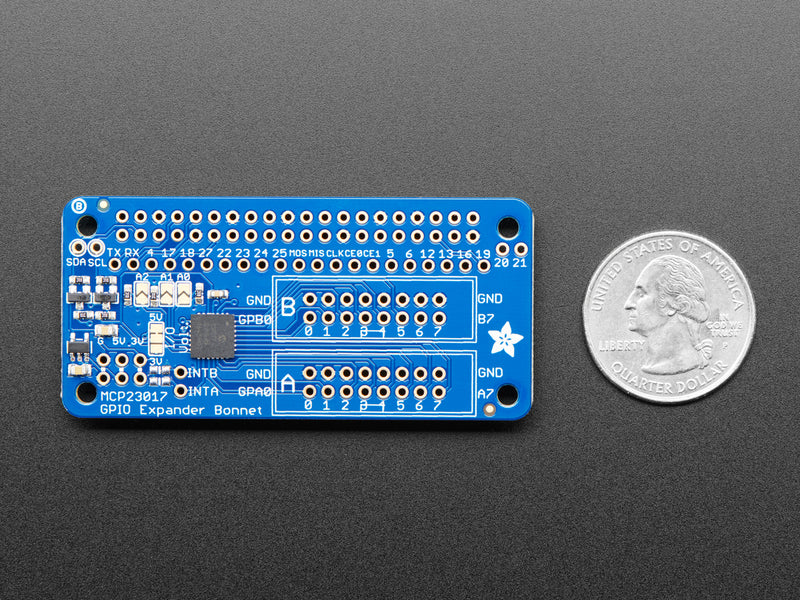 Adafruit GPIO Expander Bonnet - 16 Additional I/O over I2C