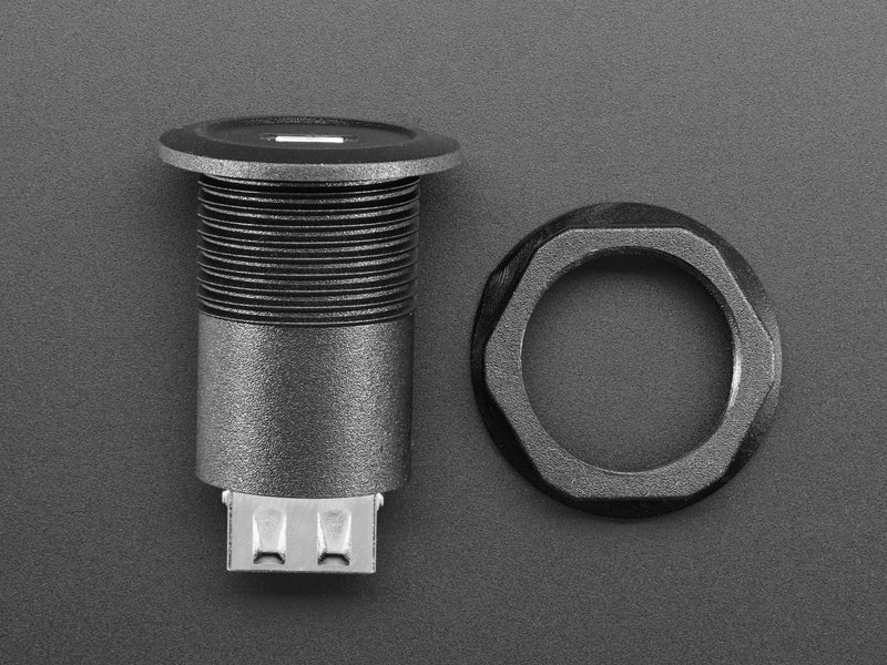 Micro USB B Jack to USB A Plug Round Panel Mount Adapter