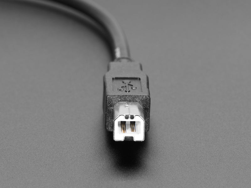 USB B Round Panel Mount Extension Cable - 30cm