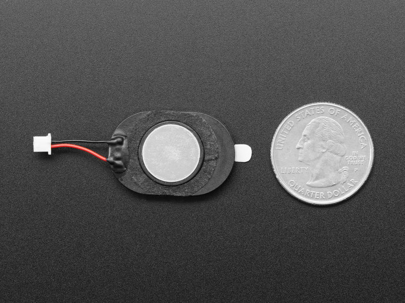 Mini Oval Speaker with Short Wires - 8 Ohm 1 Watt