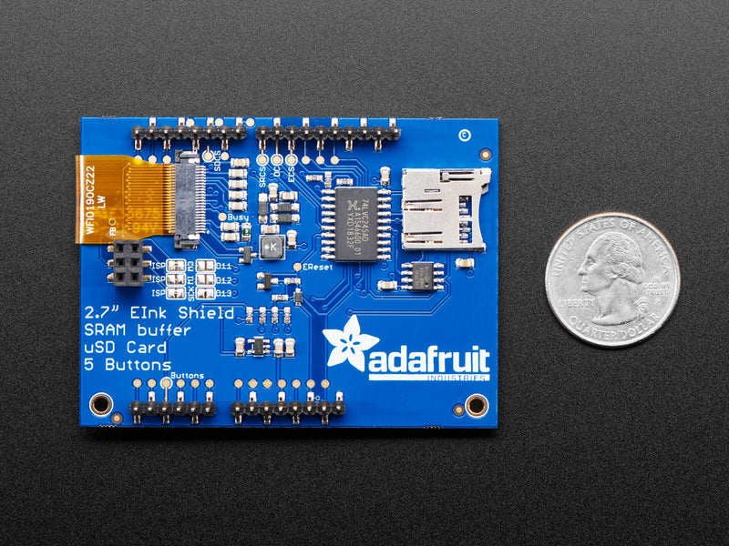 Adafruit 2.7\" Tri-Color eInk / ePaper Shield with SRAM