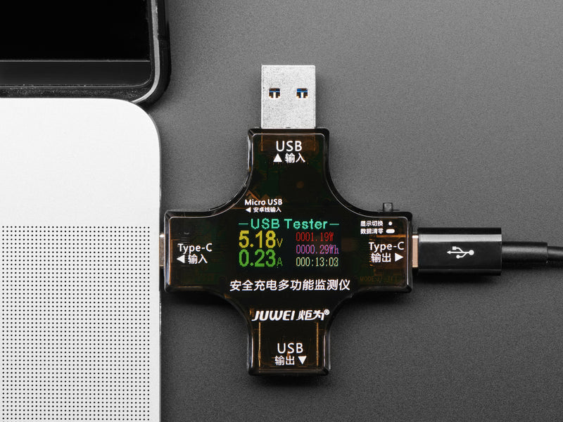 Multifunctional USB Digital Tester - USB A and C