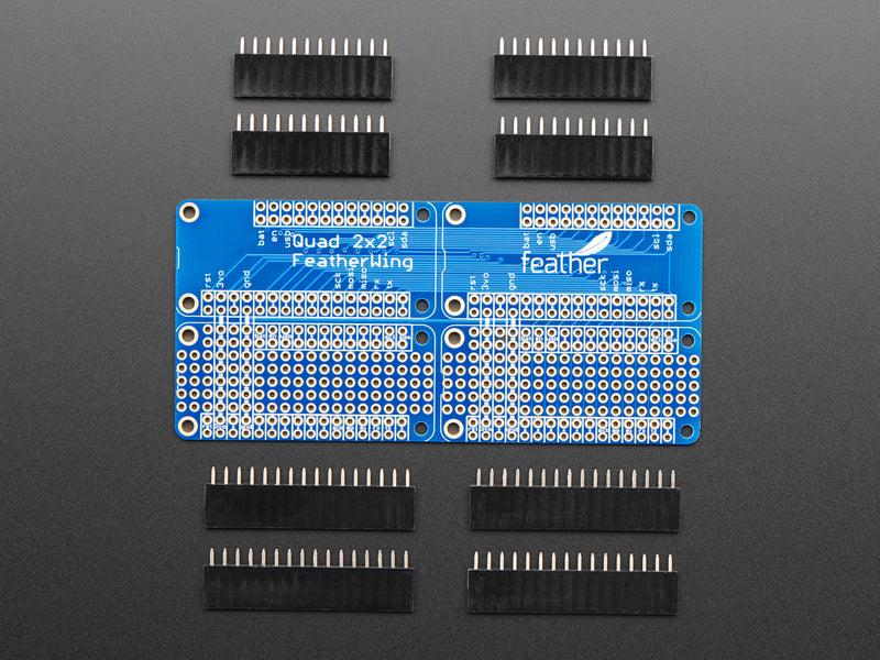 Adafruit Quad 2x2 FeatherWing Kit with Headers