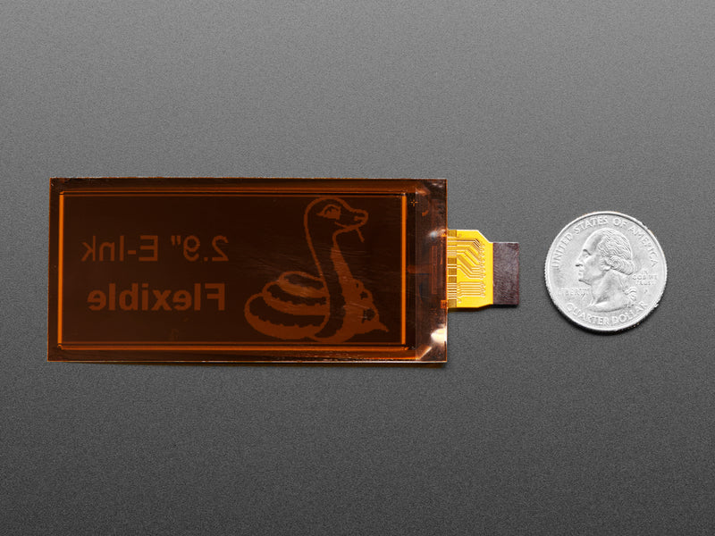 2.9\" Flexible 296x128 Monochrome eInk / ePaper Display