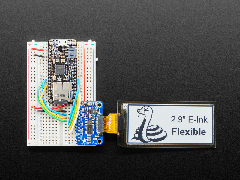 2.9\" Flexible 296x128 Monochrome eInk / ePaper Display
