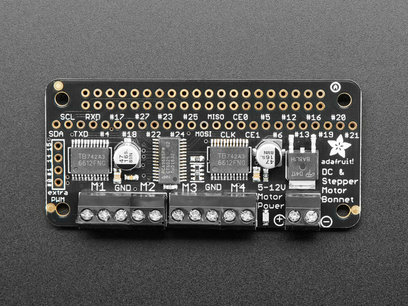 Adafruit DC & Stepper Motor Bonnet for Raspberry Pi