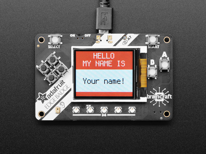 Adafruit EdgeBadge - TensorFlow Lite for Microcontrollers