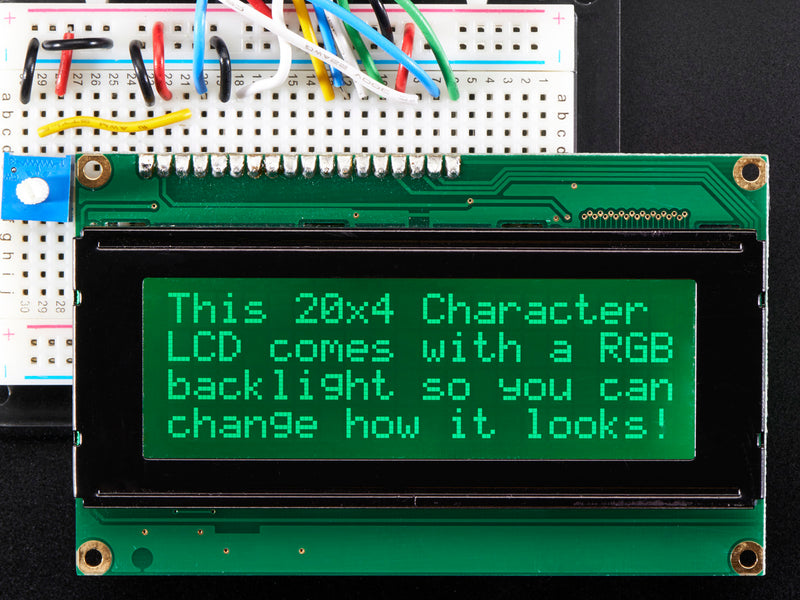 RGB backlight negative LCD 20x4 + extras
